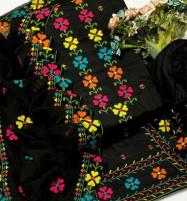Cotton Arri Work Heavy Embroidery Dress chiffon Embroidery Dupatta EMB Trouser (Unstitched) (DRL-1742) Price in Pakistan