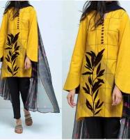 Lawn Embroidery Dress With Lawn Duppata  (Unstitched) (DRl-1133) Price in Pakistan