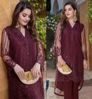 NET Sequins Full Heavy Embroidered 2 Pec Dress (Shirt + Trouser) (Un-Stitched) (CHI-776) Price in Pakistan