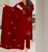 Stitched Organza Heavy Embroidered 3D Thread Flower Dress With Embroidered Dupatta 3PCs (RM-111)	 Price in Pakistan