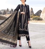 Elegant Lawn Embroidered Dress With Printed Diamond Organza Dupatta 3 PCs Dress (Unstitched) (DRL-1520) Price in Pakistan