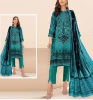 Latest Lawn Embroidery Dress With Printed Chiffon Dupatta (Unstitched) (DRL-1651)	 Price in Pakistan