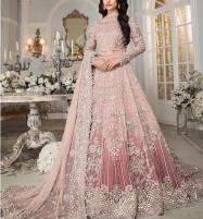 Luxurious 3D FULL Handwork (5000+ Pearls Use) & Heavy Embroidered Net Wedding Maxi Dress (CHI-724) Price in Pakistan