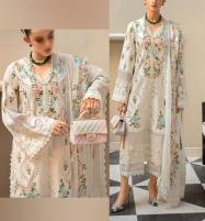 Luxurious Schiffli Heavy Embroidered Lawn Dress With Organza Embroidered Dupatta (UnStitched) (DRL-1424) Price in Pakistan