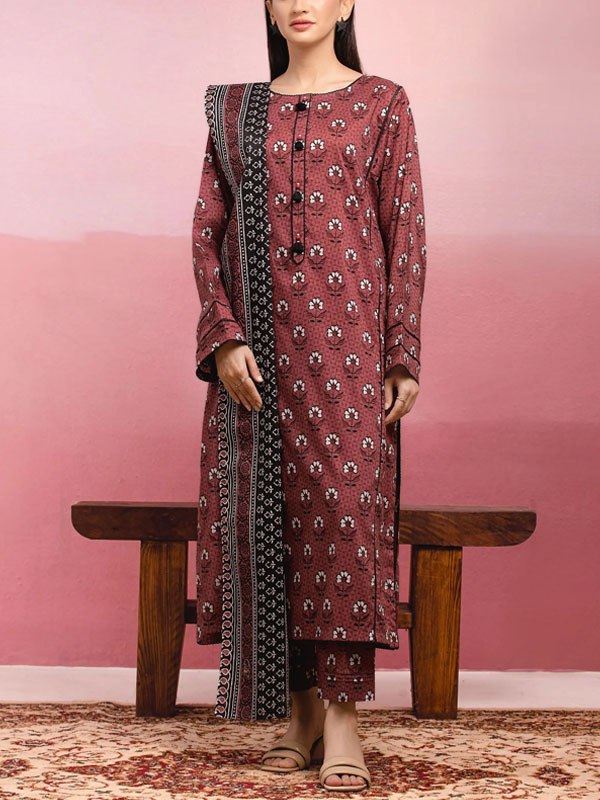  Digital Printed Lawn 3 PCs Dress With Printed Lawn Dupatta (Unstitched) (DRL-2388)