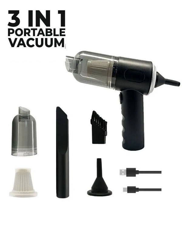 3-in-1 Rechargeable Car Vacuum Cleaner 