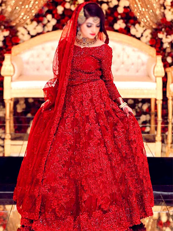 3D & Handwork NET Heavy Embroidered Maxi Dress 2024 Unstitched 3 Pec Suite (CHI-635)
