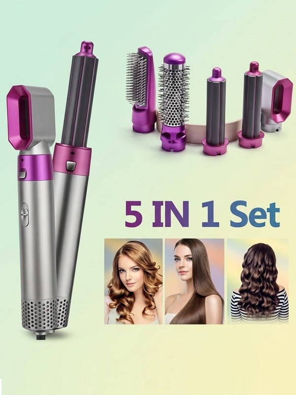 5-In-1 Multifunctional Hot Air Styler | Hair Dryer, Hair Straightener, Hair Curler, Hair Styling Brush