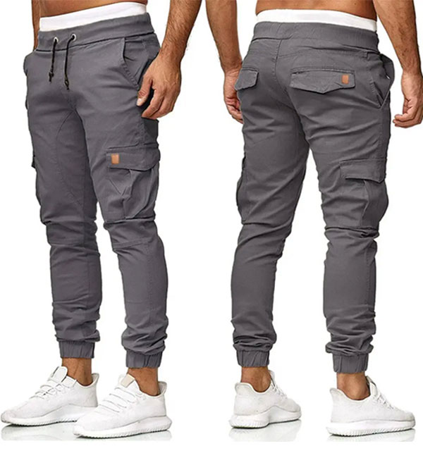 6 Pocket Grey Cotton Cargo Trouser for Men’s (TS-4)	