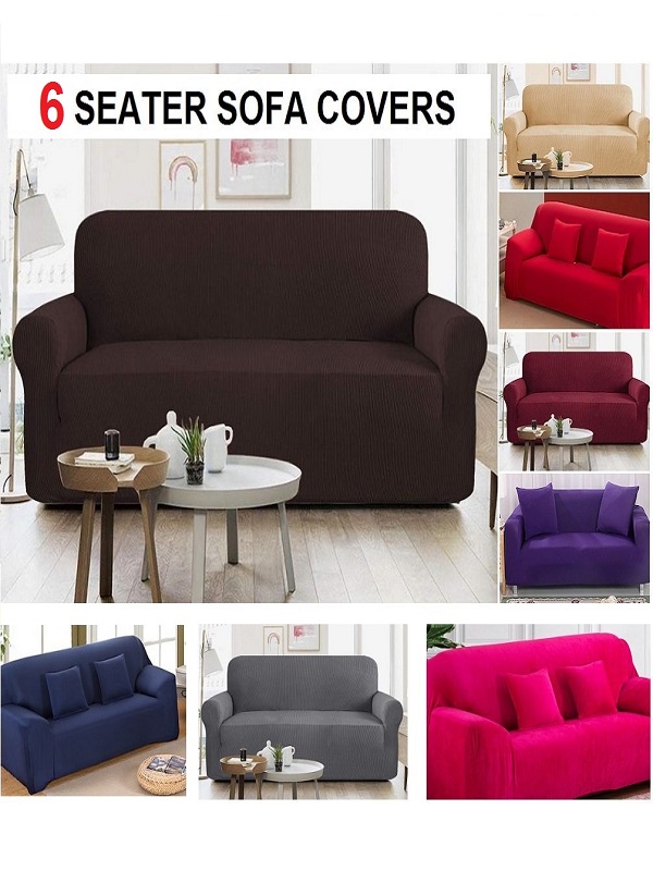 6 Seater Jersey Sofa Cover Sets Statndard Size (3+2+1 Seater)