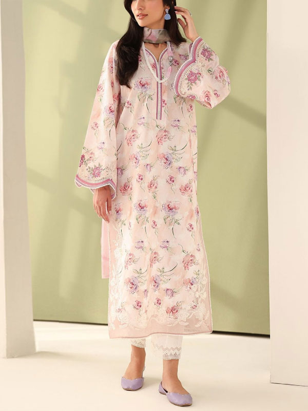 Banadora Printed Lawn Dress With Airjet Printed Lawn Dupatta (Unstitched) (DRL-2299)	