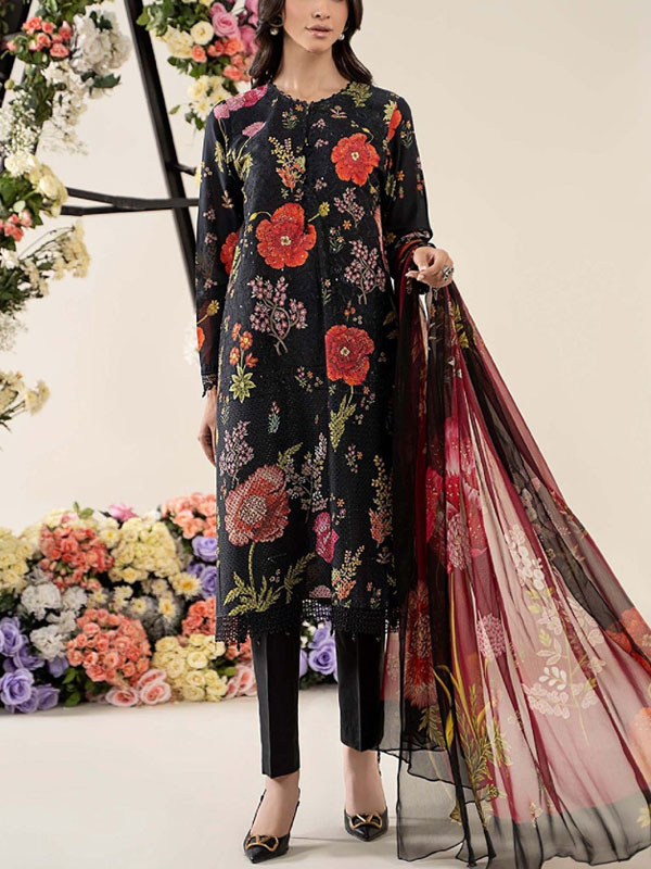 Banadora Printed Lawn Dress With Airjet Printed Lawn Dupatta (Unstitched) (DRL-2302)	