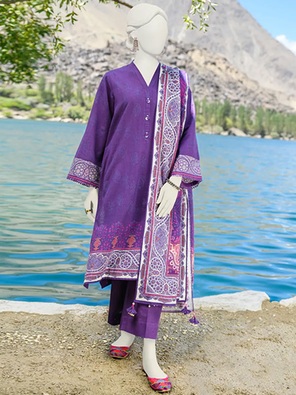 Digital Lawn Printed Dress Lawn Printed Dupatta & Plain Trouser (Unstitched) (DRL-2001)