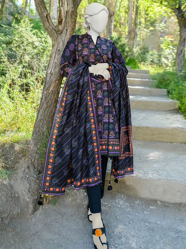 Digital Lawn Printed Dress Lawn Printed Dupatta & Plain Trouser (Unstitched) (DRL-2004)