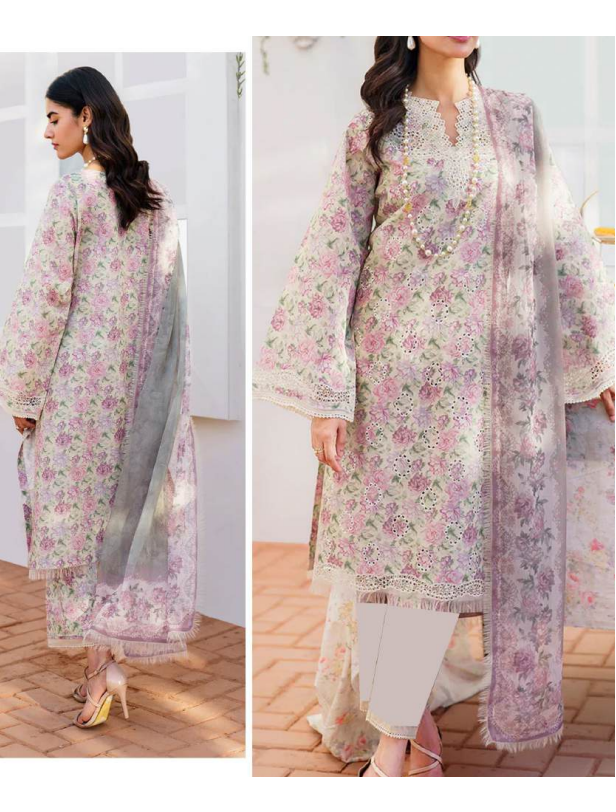 Digital Printed Lawn 3 PCs Dress With Digital Lawn Dupatta (Unstitched) (DRL-1959)	