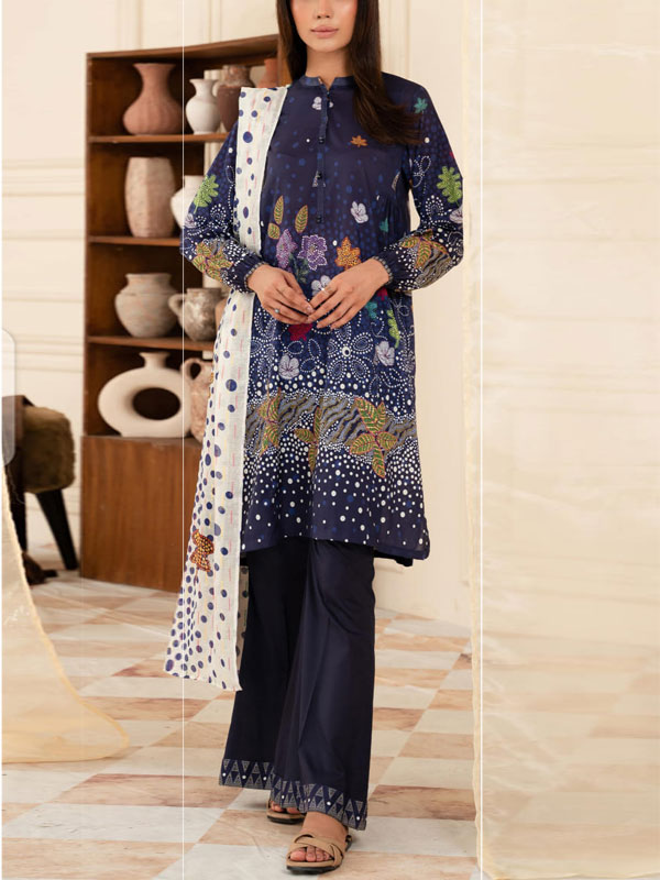 Digital Printed Lawn 3 PCs Dress With Digital Lawn Dupatta (Unstitched) (DRL-1966)	