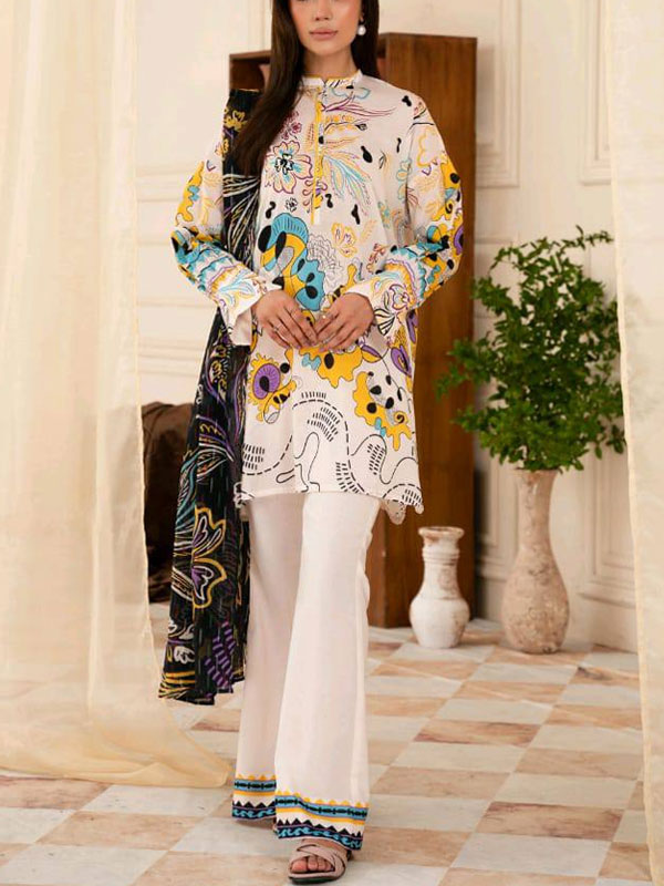 Digital Printed Lawn 3 PCs Dress With Digital Lawn Dupatta (Unstitched) (DRL-1967)	