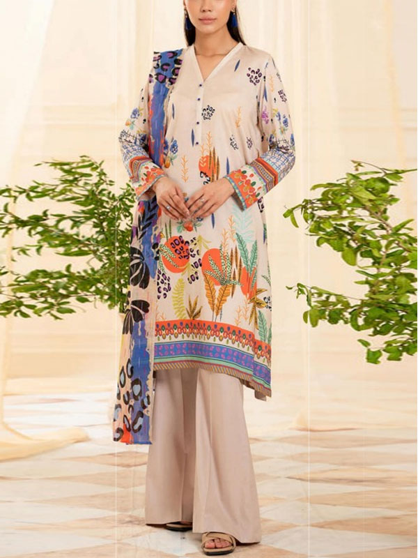 Digital Printed Lawn 3 PCs Dress With Digital Lawn Dupatta (Unstitched) (DRL-1968)	