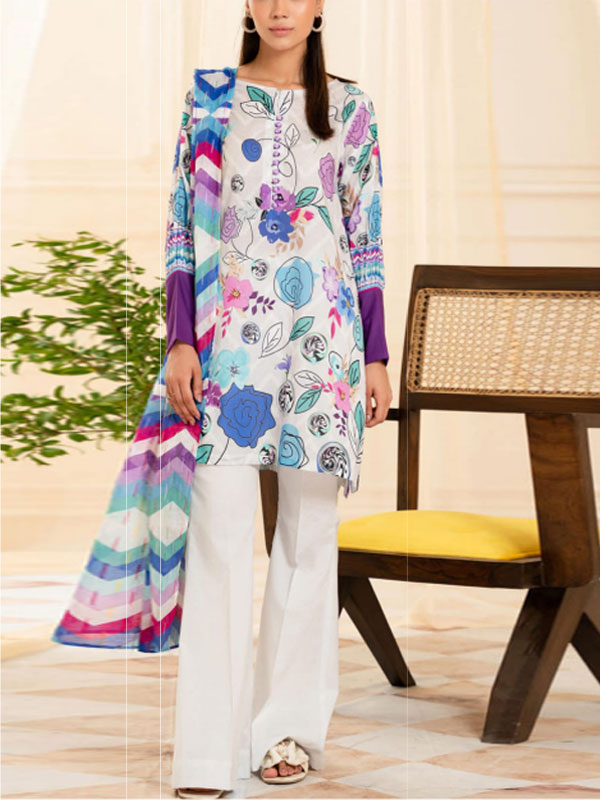 Digital Printed Lawn 3 PCs Dress With Digital Lawn Dupatta (Unstitched) (DRL-1970)	