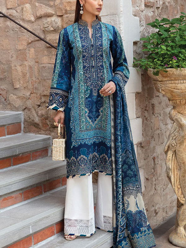 Digital Printed Lawn 3 PCs Dress With Printed Lawn Dupatta (Unstitched) (DRL-2238)	