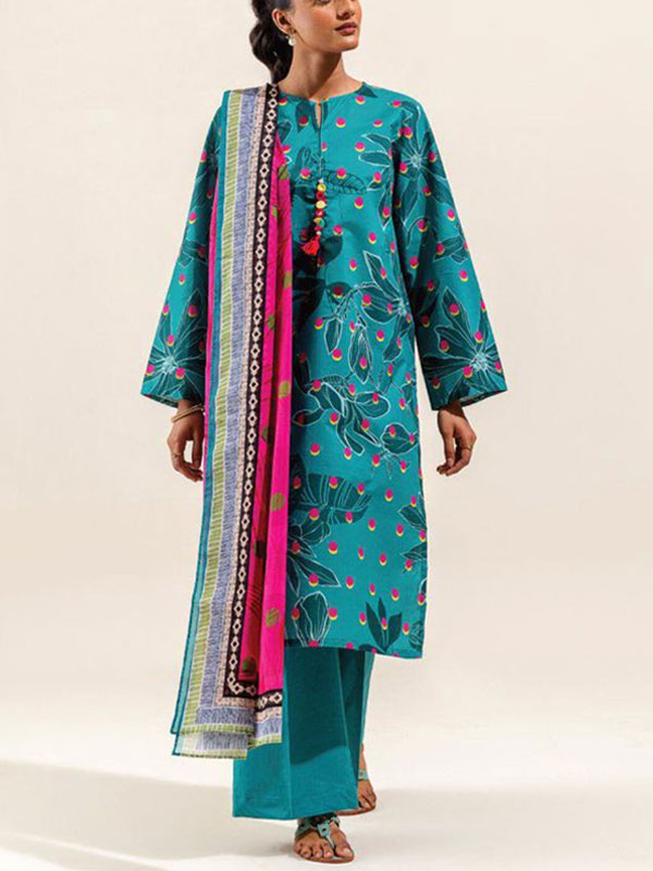 Digital Printed Lawn Dress With Lawn Printed Dupatta & Plain Trouser (Unstitched) (DRL-1922)	