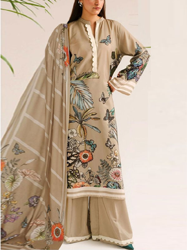 Digital Printed Lawn Dress With Printed Lawn Dupatta & Printed Trouser (Unstitched) (DRL-2166)	