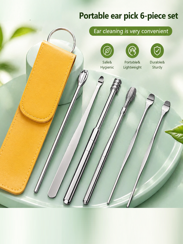 Earwax Removal Tool Kit | 6 Pcs Cleaning Ear Set