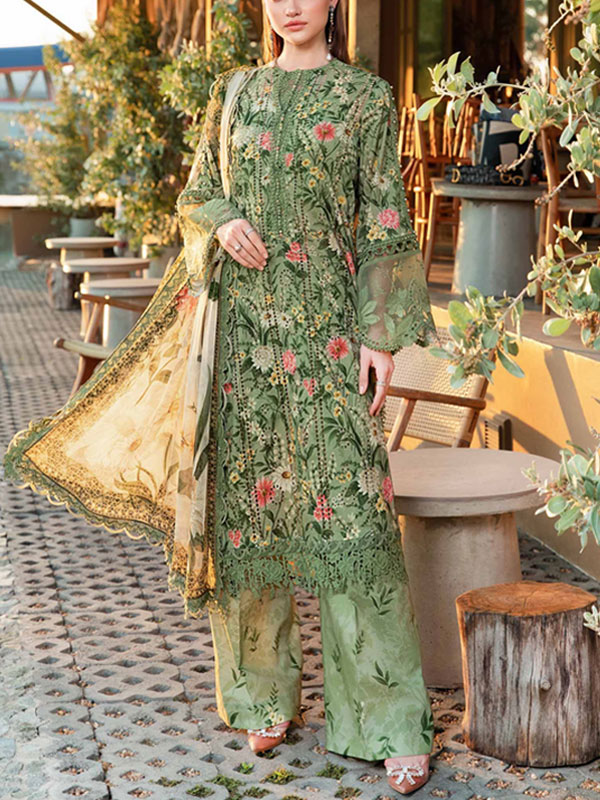 Digital Printed Lawn Dress Printed lawn Dupatta Printed lawn Trouser (Unstitched) (DRL-2218)	