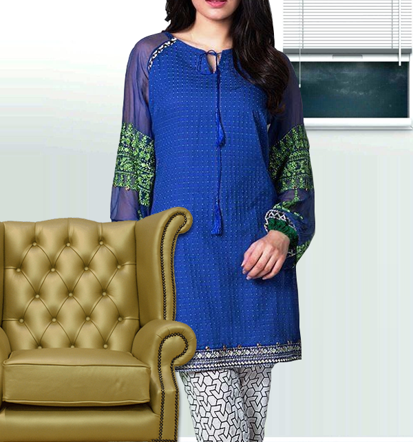 Embroidered Lawn Dress (Shirt+Trouser) Full Embroidery (Unstitched)  (DRL-234) 