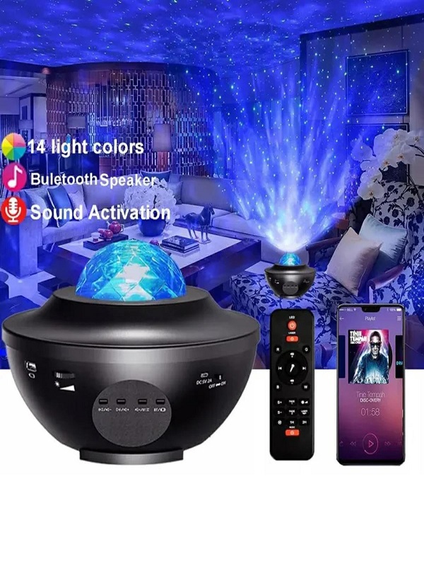 Galaxy Projector Night Light with Bluetooth Music Player 