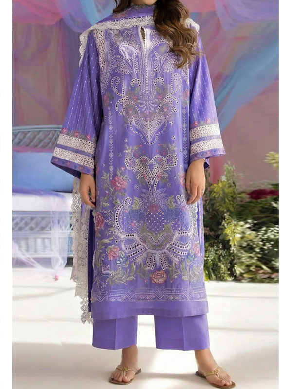 Lawn Headskip Heavy Embroidered Dress With Digital Printed Dupatta (Unstitched) (DRL-2416)