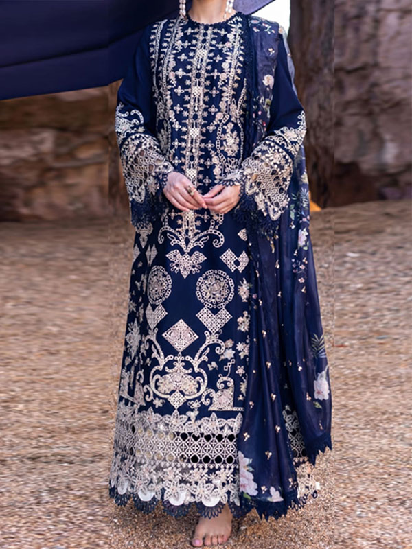 Lawn Headskip Heavy Embroidered Dress With Digital Printed Dupatta (Unstitched) (DRL-2418)