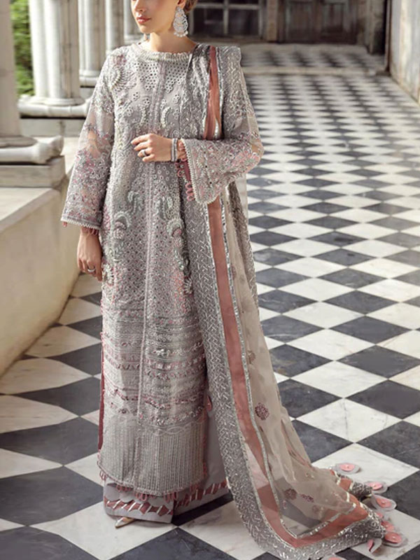 Luxury Organza Heavy Embroidered Dress With Embroidered Organza Dupatta (Unstitched) (CHI-899)