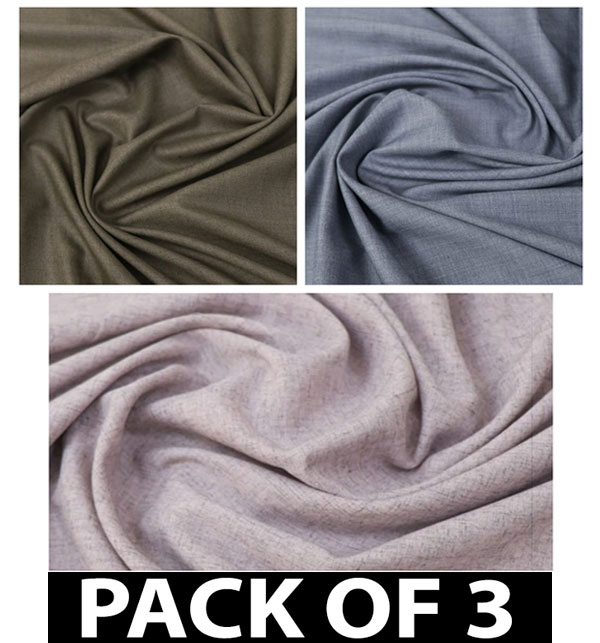 Pack of 3 Deal - Mens Soft Wash N Wear Texture Fabric Shalwar Kameer (Deal-112)