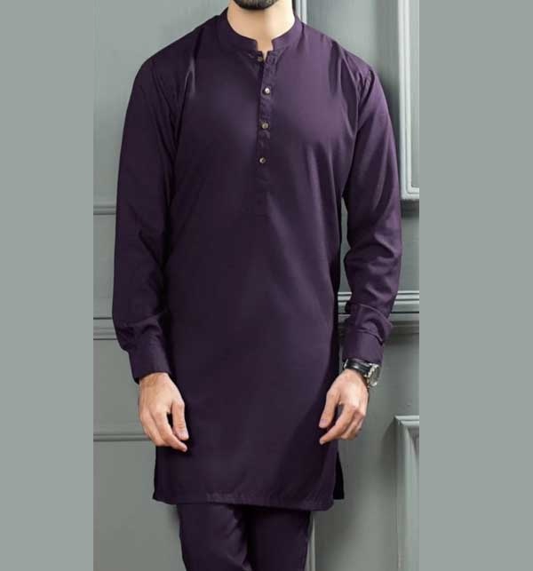 Soft Cotton Purple Shalwar Kameez Unstitched (MSK-94)