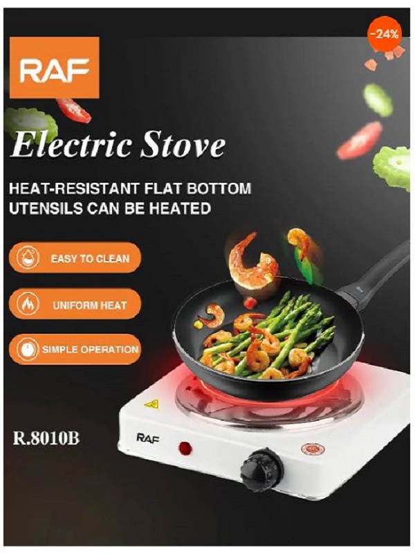 RAF 1000W Portable Electric Stove — Hot Plate Electric Cooker R.8010B