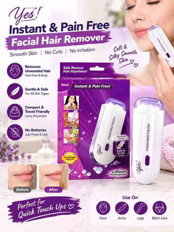 Rechargeable Finishing Touch Hair Removal Machine – Instant & Pain-Free
