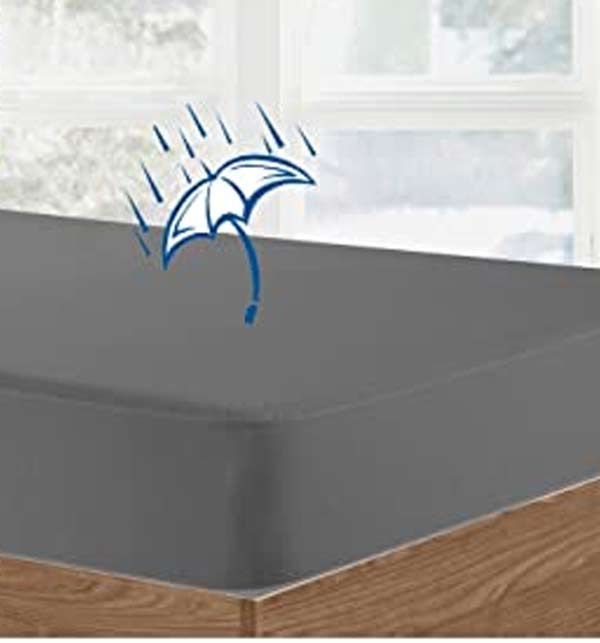 WATERPROOF MATTRESS PROTECTOR Dark Grey - KING SIZE
