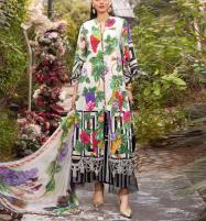 Latest Dgital Printed Lawn Embroided Bunches Dress With Printed Chiffon Dupatta (Unstitched) (DRL-1684) Price in Pakistan