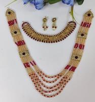 Elegent Design Mala Necklace Set With Earring For Women (PS-480) Price in Pakistan