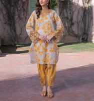 2 PCS Digital Printed Lawn Dress With Printed Lawn Trouser (Unstitched) (DRL-1569) Price in Pakistan