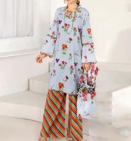 2 PCS Digital Printed Lawn Dress With Printed Lawn Trouser (Unstitched) (DRL-1570)	 Price in Pakistan