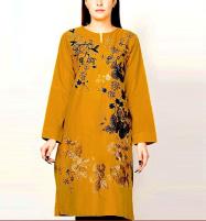 Lawn Embroidered Dress With Embroidered Trouser 2 PCs (Unstitched) (DRL-1662) Price in Pakistan