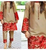 Linen Heavy Embroidered Dress 2 Pce UnStitched (LN-131) Price in Pakistan