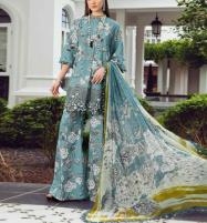 3 PCs Digital Printed Lawn Heavy Embroidered Dress With Chiffon Dupatta (Unstitched) (DRL-1574) Price in Pakistan