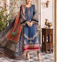 Digital Printed Lawn Heavy Embroidered Dress With Chiffon Dupatta 3 PCs  (Unstitched) (DRL-1589) Price in Pakistan