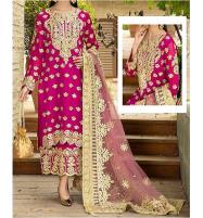 Elegant Lawn Cotton Fully Heavy Embroidery Dress With Bambar Chiffon Dupatta (Unstitched) (DRL-1328) Price in Pakistan