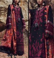 3 PCs Lawn Embroidered Dress With Chiffon Printed Chiffon Dupatta (Unstitched) (DRL-1701) Price in Pakistan