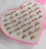 36 Pcs Child Mid Finger Rings Set Gift with Heart Shape Boxes for Kid Price in Pakistan