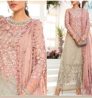 Chiffon Handwork Heavy Embroidered Tie & Die Chiffon Wedding Dress 2022 (CHI-484) Price in Pakistan